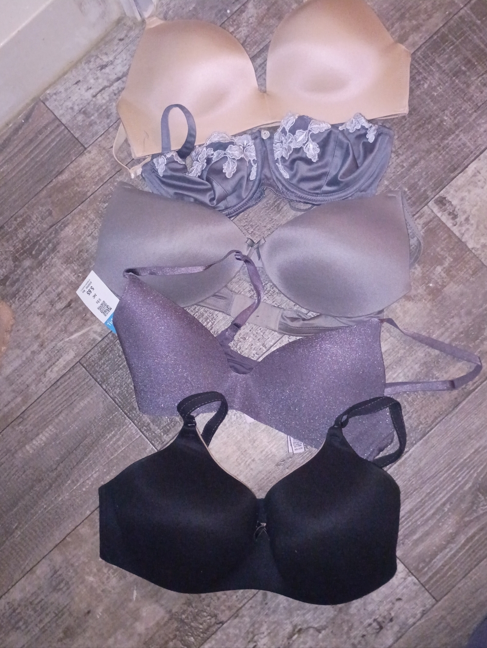 Maidenform Bras Black, Nude & Gray Mix T-Shirt Bras - Assorted Set